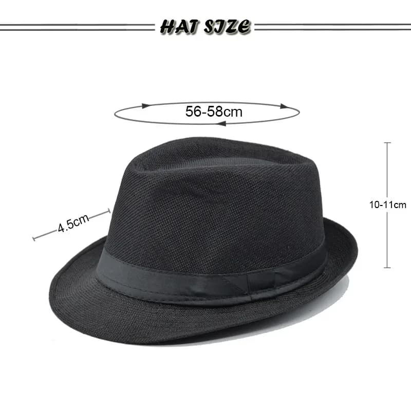 Solid Color Linen Jazz Cap Custom Fedora Hats Men British Gentlemen Hat Cotton And Linen Fashion Top Hat