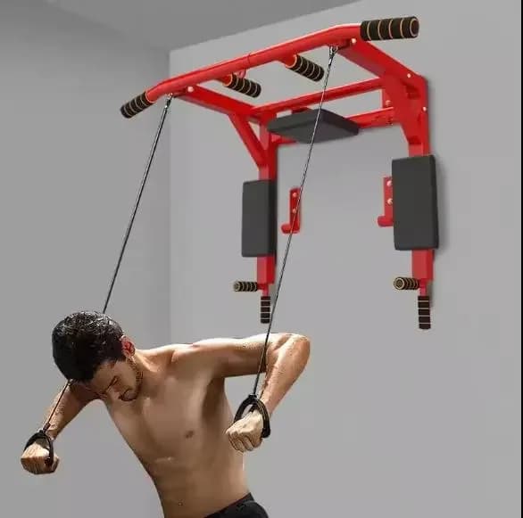 Factory Pull Up Bar Multi Doorway Wall Mounted Chin Up Bar Dip Station Workout Power Tower Set Training For Home Gym