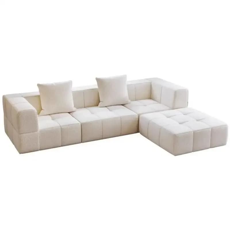 Italian Minimalist Modular Compression Sofa Set Sponge No Frame Foldable Design Vacuum Rolled Packaging For Apartment Hotel Use
