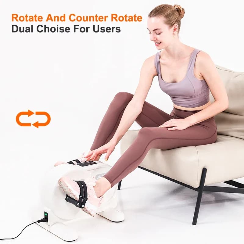 Electric Motorized Rehabilitation Under Desk Elliptical Machine Foot Exerciser Mini Cycle Pedal Exercise Bike