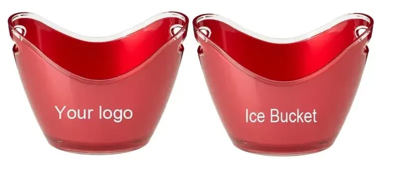 Good Quality Plastic Ice Buckets Customized Logo Bar Ktv Champagne Beer Ice Bucket For France Old Speckled Hen Organic Honey Dew