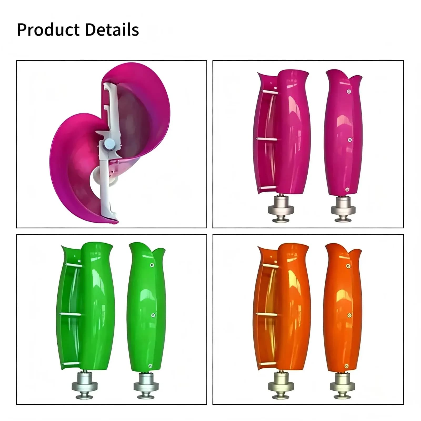 Renewable Energy 3kw Tulip-type Vertical Axis Wind Turbine 24v,Low Noise Wind Power Generator For Street Light And Home