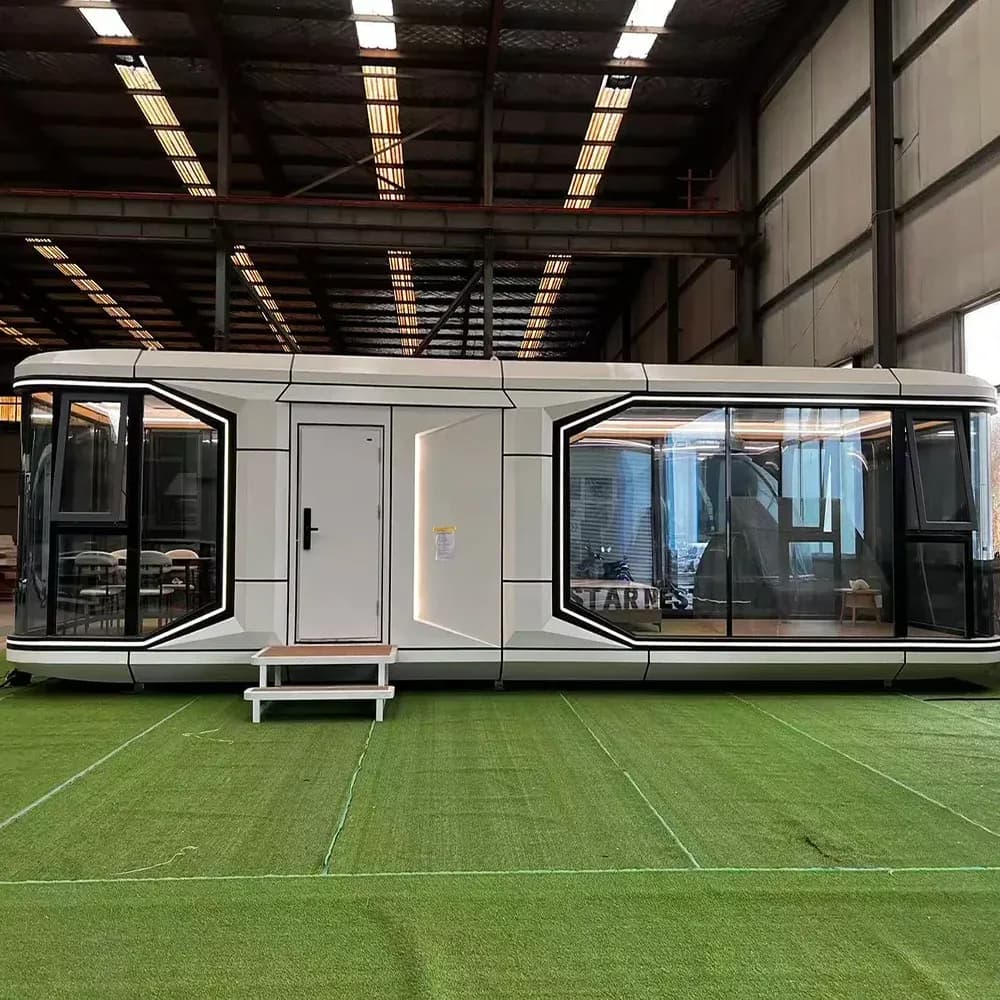 Factory Wholesale Modern Breathable Steel Structure Intelligent Mobile Prefabricated Space Capsule Apartment Villa Rectangle