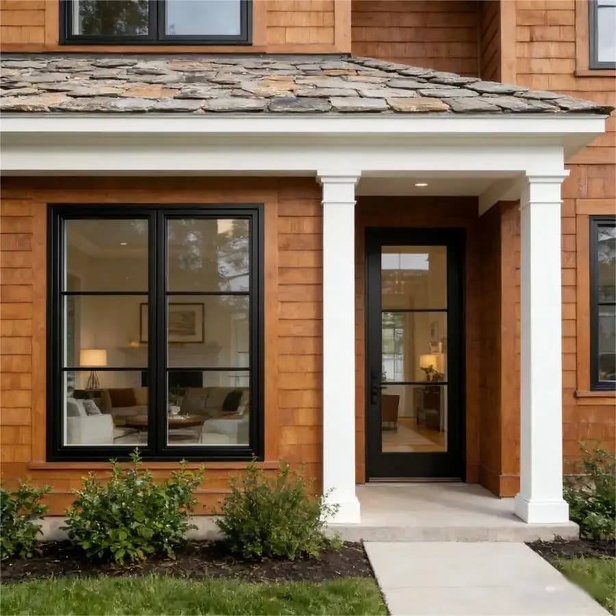 Elegant Double Glazed Steel Windows And Doors For House - Support Customized Services