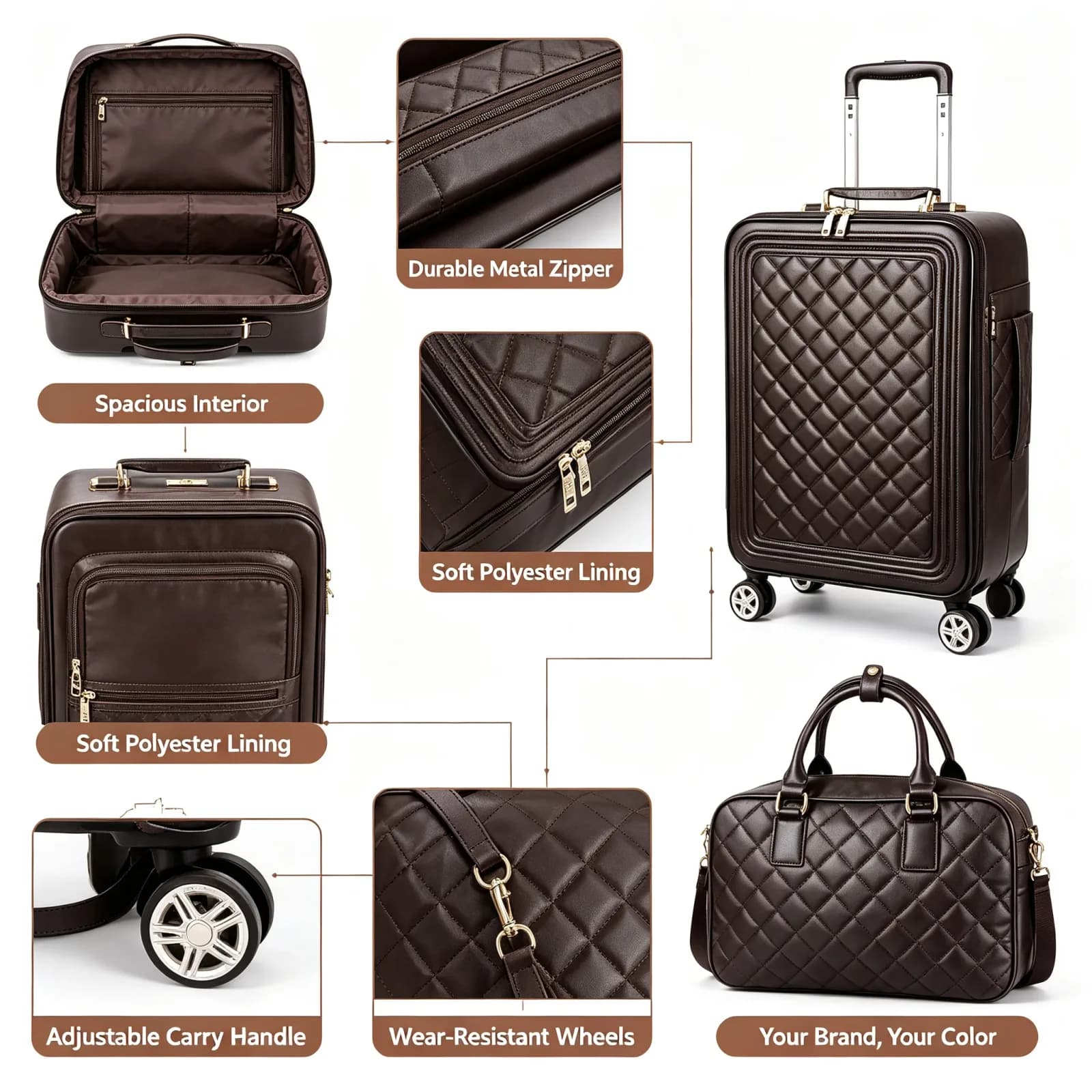 Abs Luxury Lightweight Luggage Set Carry Ons Bag For Travel Case Suitcase With Tsa Abs Luggage Set 14/18/20/24/26/28inch Custom