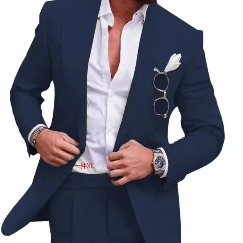 2025 Cross-border Foreign Trade New Two-piece Button Digital Printing Suit Two-piece Custom Suit Men's Suit