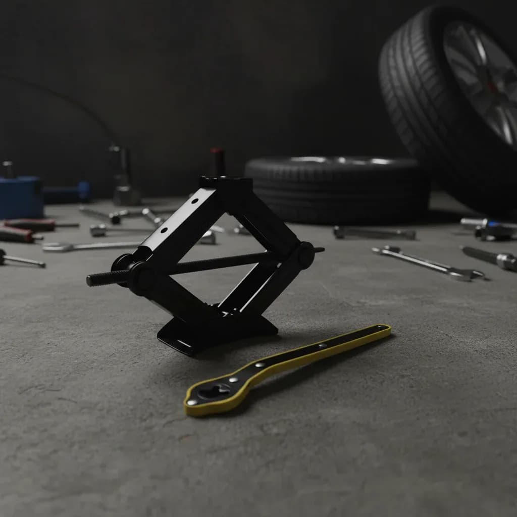 Top Support Shear Jack With Dual-purpose Scissor Jack Ratchet Wrench Portable Manual Scissor Jack For Cars Emergency Tool Set