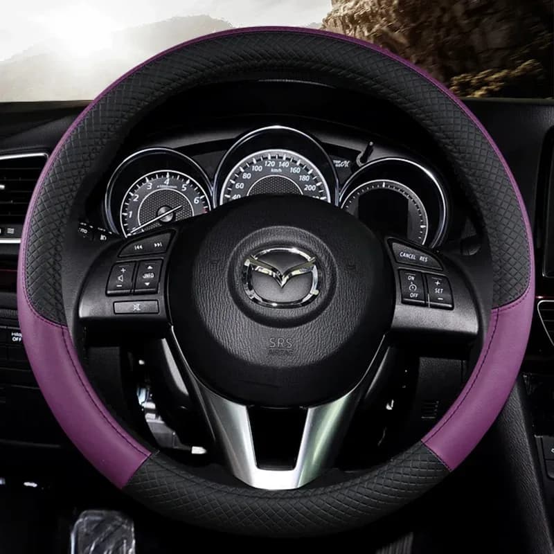 Factory Wholesale 38cm Anti-slip Car Steering Wheel Cover Universal Pu Leather Auto Parts Protector Interior Car Accessories
