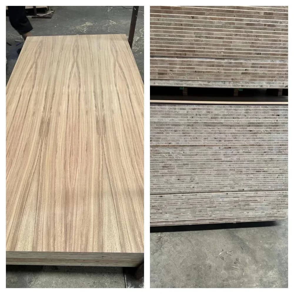 Tzalam Veneered Solid Wood Core Eco-friendly Natural Decorative Panel For Kitchen And Hotel Interior Decoration