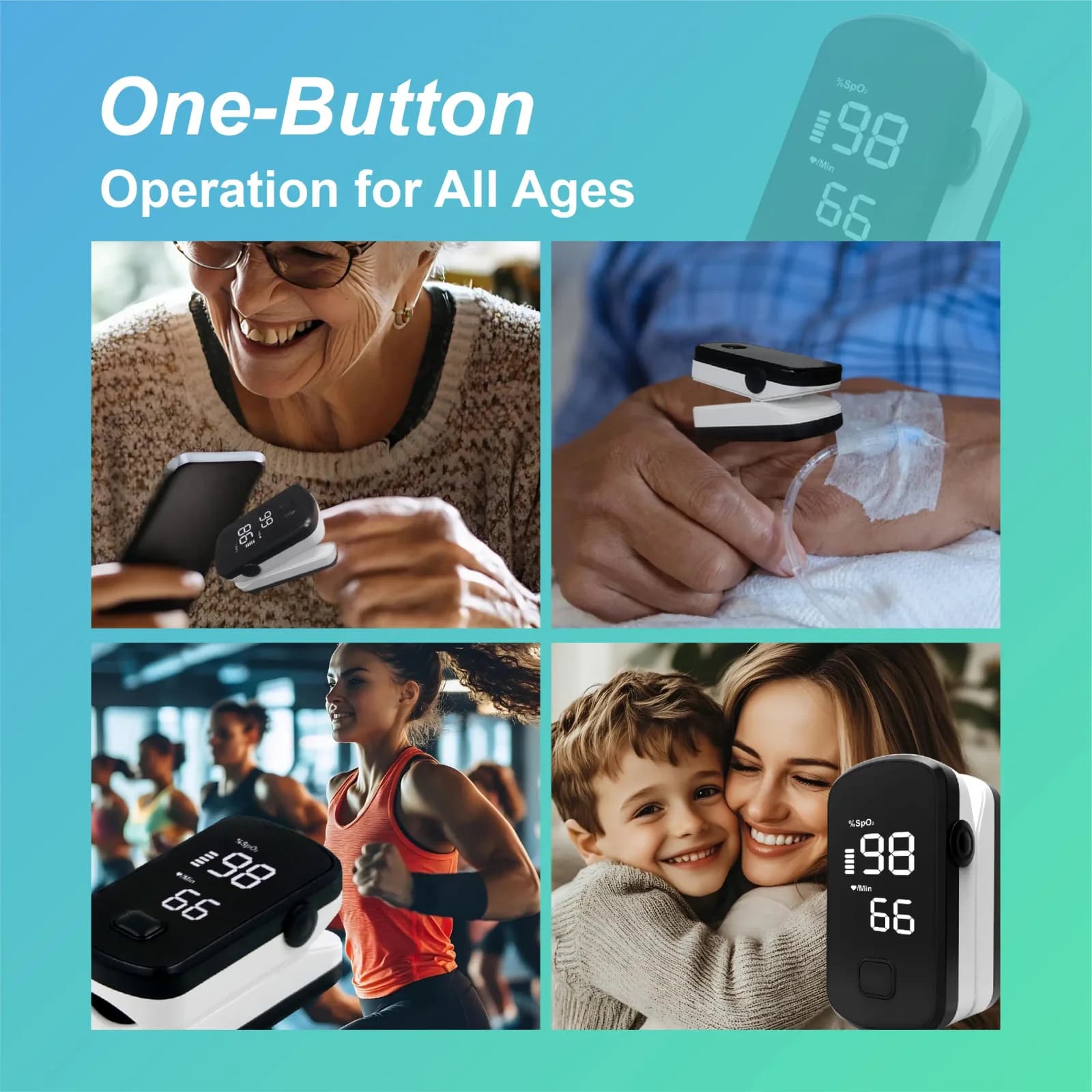 Berry Bm1000e Electric Portable Fingertip Pulse Oximeter Digital Blood Oxygen Monitor Removable Battery Ce Certified Class Ii