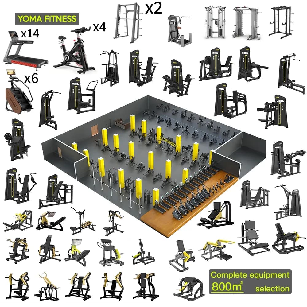 Full Gym Equipment Wholesale High Quality Strength Training And Aerobic Exercise Fitness Machine For Club,Hotel,Enterprise