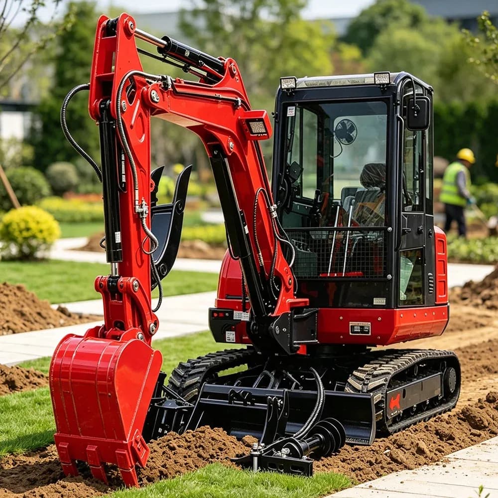 Hot Sale 3.5 Ton Excavadora Mini Kubota V1505 Engine Enclosed Ac Cabin Hydraulic Crawler Digger Bajo Consumo