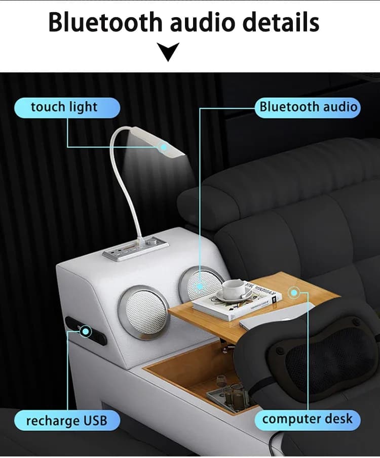 Multifunction Smart Bed With Massage And Projector Frame Leather Double King Size Beds Modern Bedroom Furniture Sets