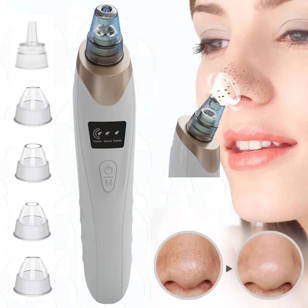 Facial Nose Pore Cleaner Remover Tool Electric Suction Vacuum Blackhead Remover For Blackheads Acne Blemishies Pimples Remove