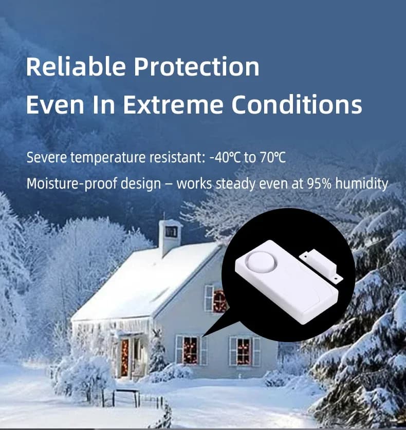 Magnetic Sensor Door Alarm 4 Volumes 110db Wireless Siren With Remote Fridge Closing Hint &amp; Anti-theft Security