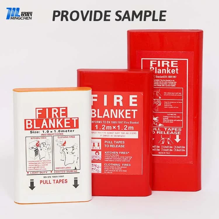 Ht800 Home Fire Proof Safety Emergency Fire Registant Fiberglass Fire Blanket For Kitchen