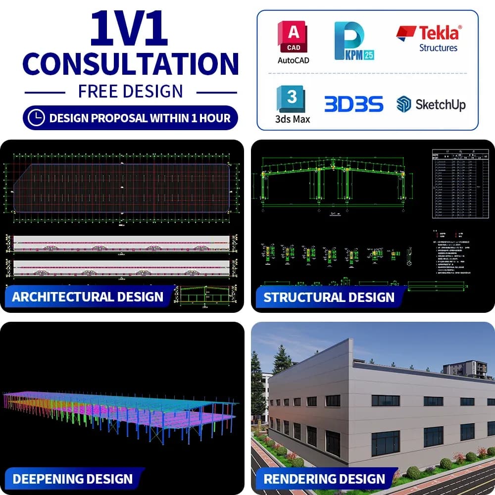 Multi-storey Small Simple Steel Structure House Prefab Steel Structure Apartment Building Office Building