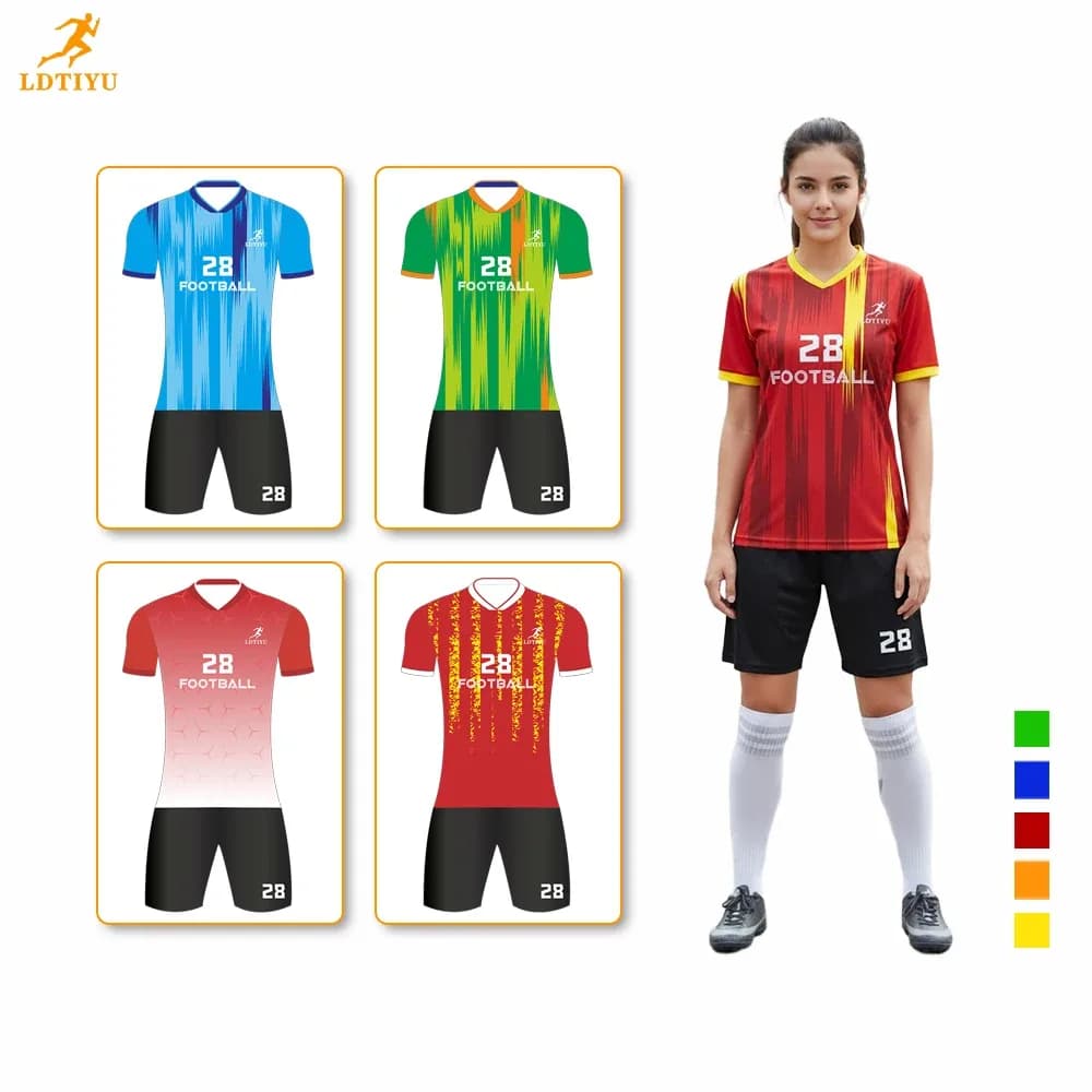Professional Soccer Jersey Customizable Blank Summer Sport Breathable Football Club Training Tracksuit Short Sleeve