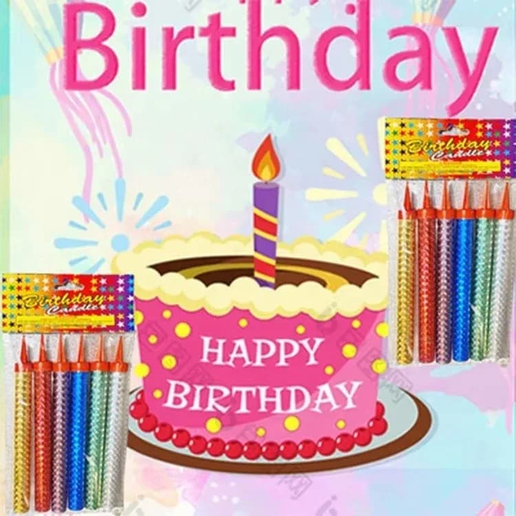 Smokeless Birthday Candle Spray Flame Romantic Party Festival Supplies Fireworks For Cake Decoration