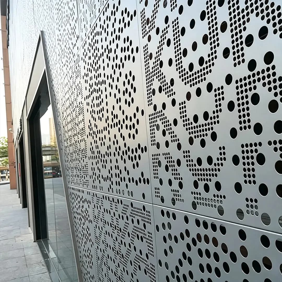 Modern Perforated Aluminum Panel Decorative Exterior Wall Cladding Laser Cut Metal Facade Sheet For Building
