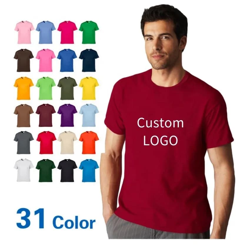 High Quality Blank 100% Cotton Knitted Plus Size T-shirt Custom Printing Your Own Brand Logo Eco-friendly Breathable