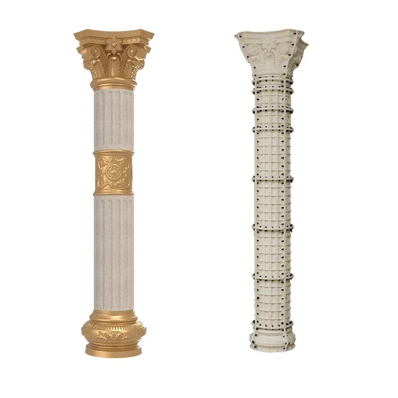 2023 High Quality Custom Concrete Mold Column Moulds Ornamental Cast Cement Plastic Roman Pillar Precast House Construction Slab