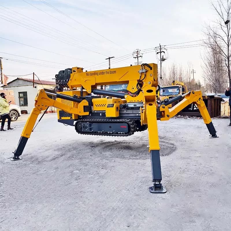 3 Ton 5 Ton Small Spider Cranes Portable Mini Lifting Crawler Crane 360 Degree Rotation Roof Spyder Crane With Ce