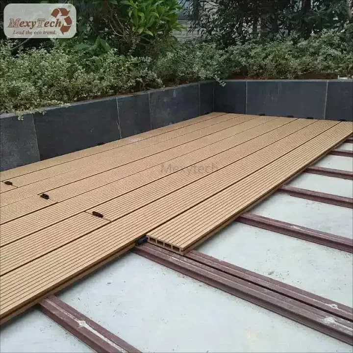 Modern Wpc Decking For Garden Or Backyard Diy Outdoor Wood Deck With Brushed Design Technique