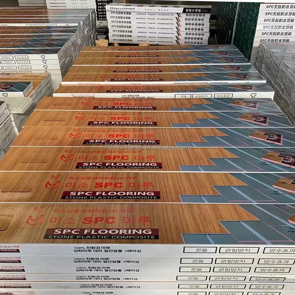 Wholesale Luxury Indoor Spc Flooring 8mm 6mm 4mm Waterproof 20mil Click Lock Plastic Hybrid Pvc Laminate Plank Vinyl Flooring