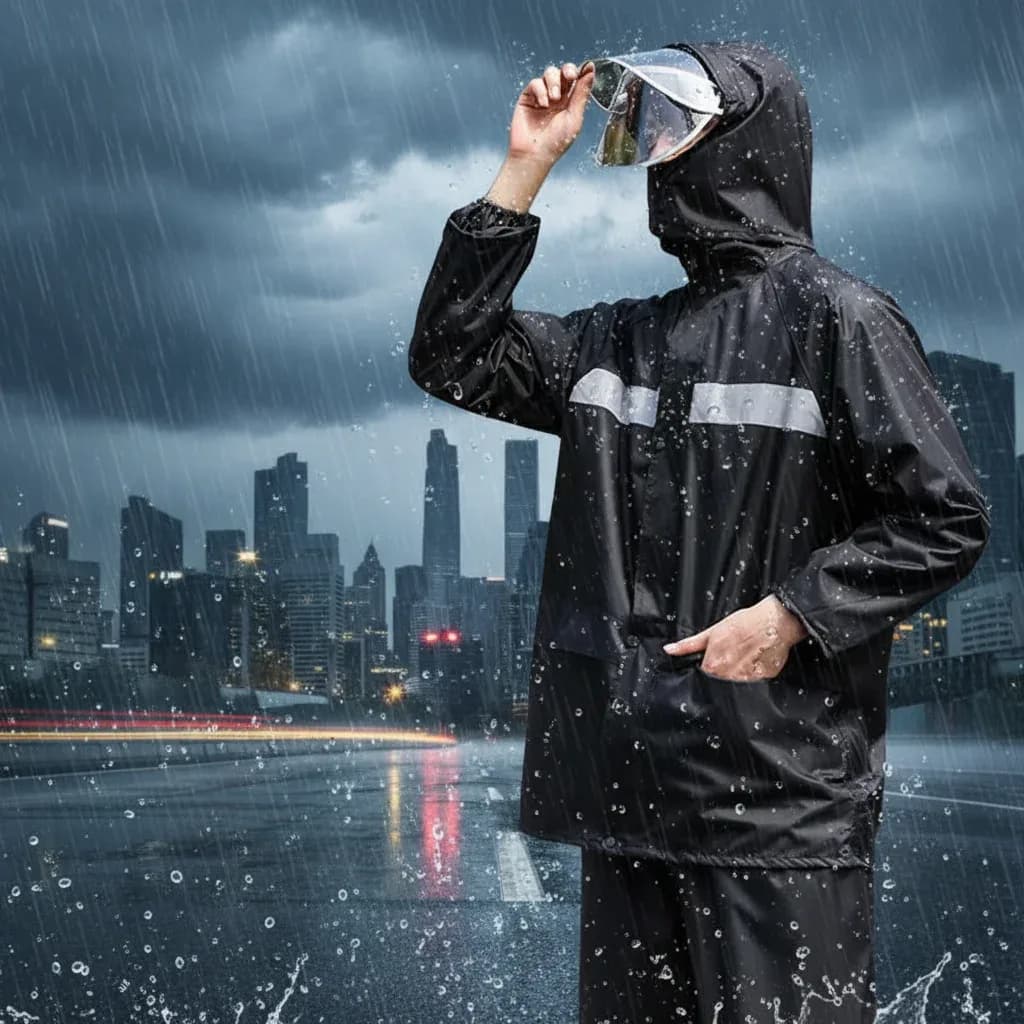 Hot Sale High Quality Eco-friendly Reusable Windproof Oxford Cloth Fashionable Hiking Modern Rain Suit Customizable Full-body