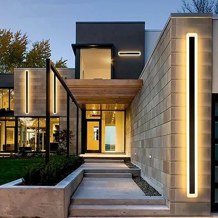 50w 2m Long Building Home House Led Linear Strip Wall Light 3000k Outdoor Exterior Porch Villa Balcony Sconce Led Wall Lamp