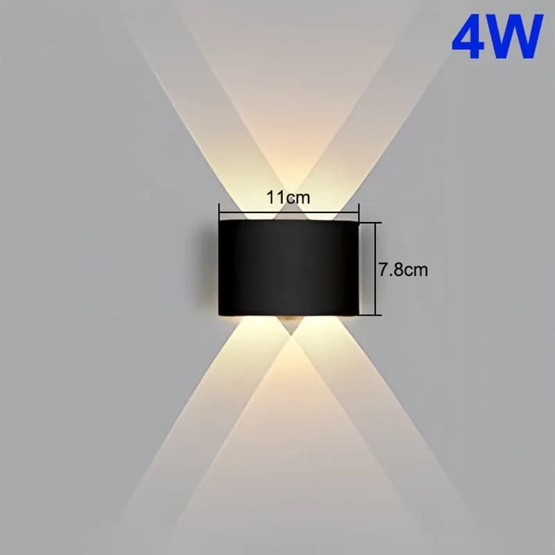 Modern Waterproof Led Outdoor Wall Lamp Black Telescope Wall Light For Hotel Aisle Corridor Bedroom