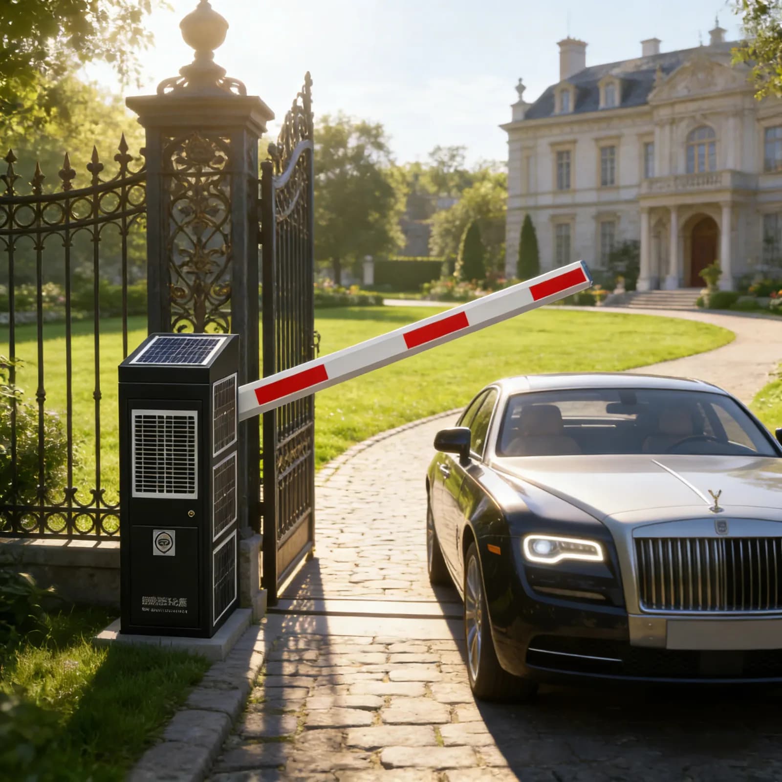 Solar-powered Boom Barrier Gate Solar-powered Automatic Barrier Gate Solar-powered Barrier Gate Car Parking Equipment Smart