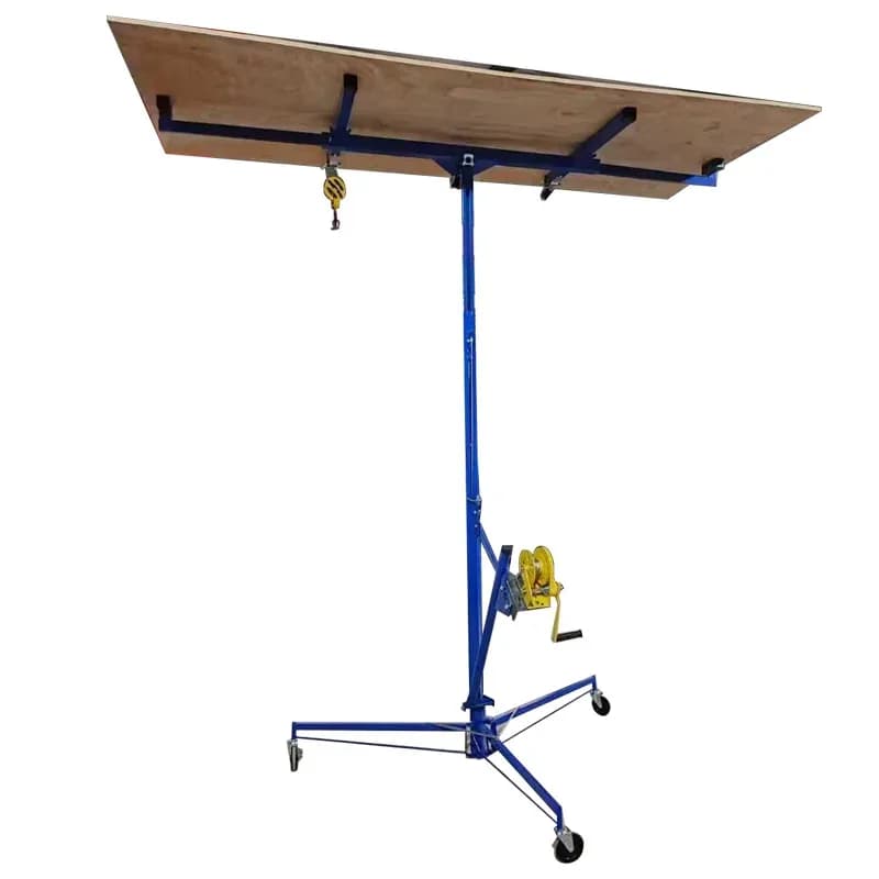 Labor-saving 4.5m Wheeled Plasterboard Drywall Lifter Manual Winch Panel Lift Board For Construction Service
