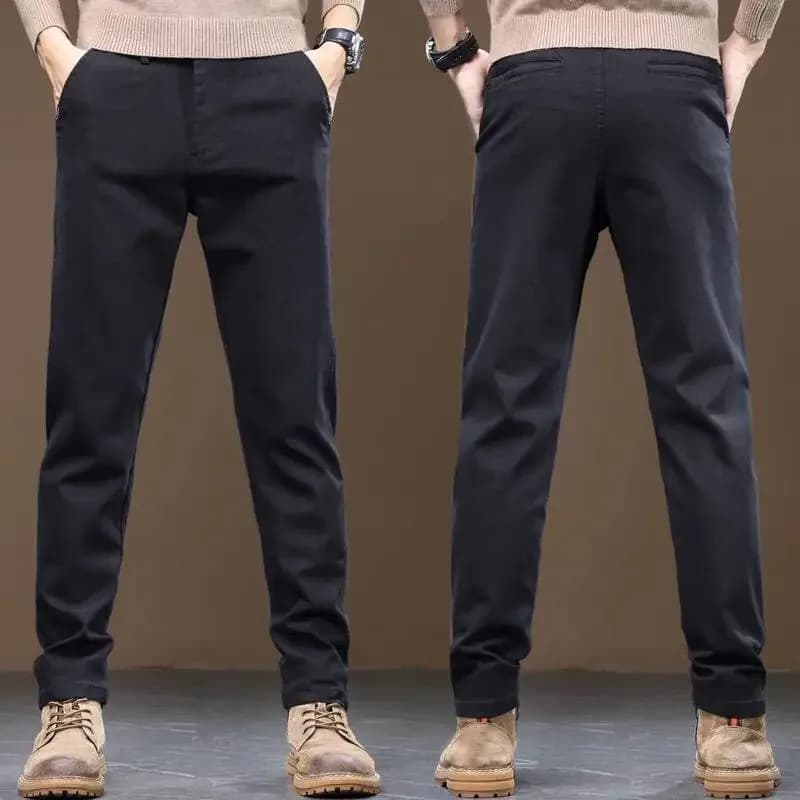 Latest Best-selling Autumn Warm Zipper Fly Casual Business Office Slim Fit Elastic Anti-wrinkle Viscose/polyester Pencil Pants
