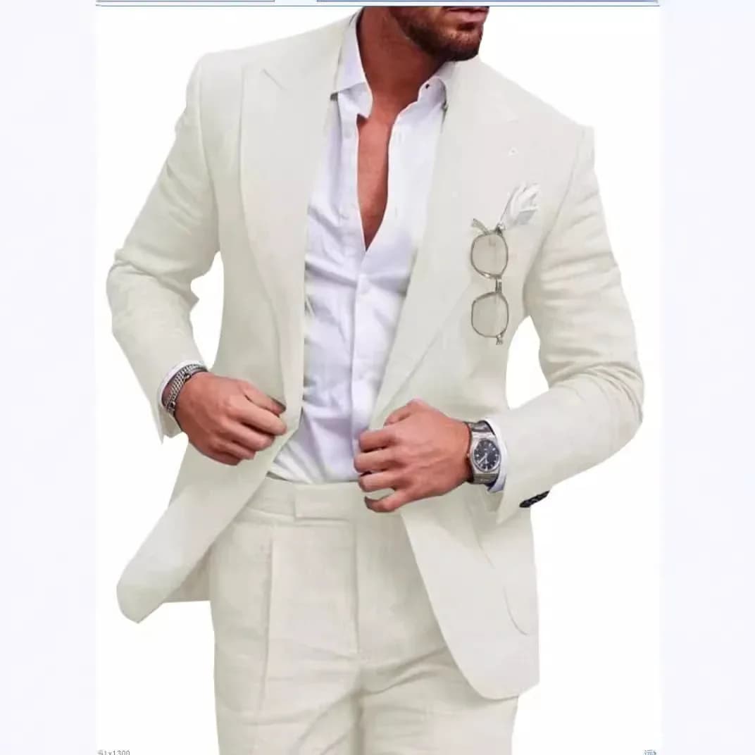 2025 Cross-border Foreign Trade New Two-piece Button Digital Printing Suit Two-piece Custom Suit Men's Suit