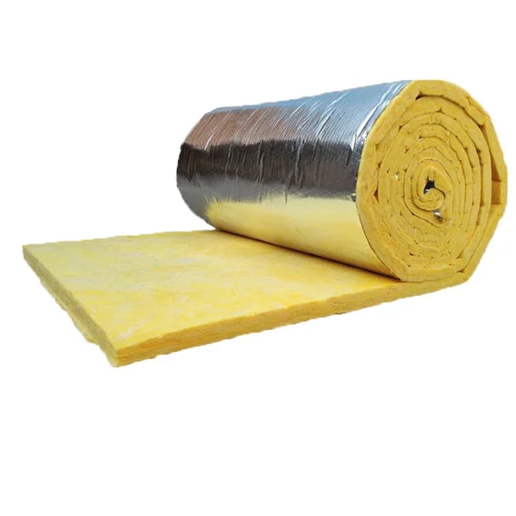 Wall Roof Thermal Glass Wool Insulation Blanket Or Roll Or Fiberglass Wool With Aluminum Foil