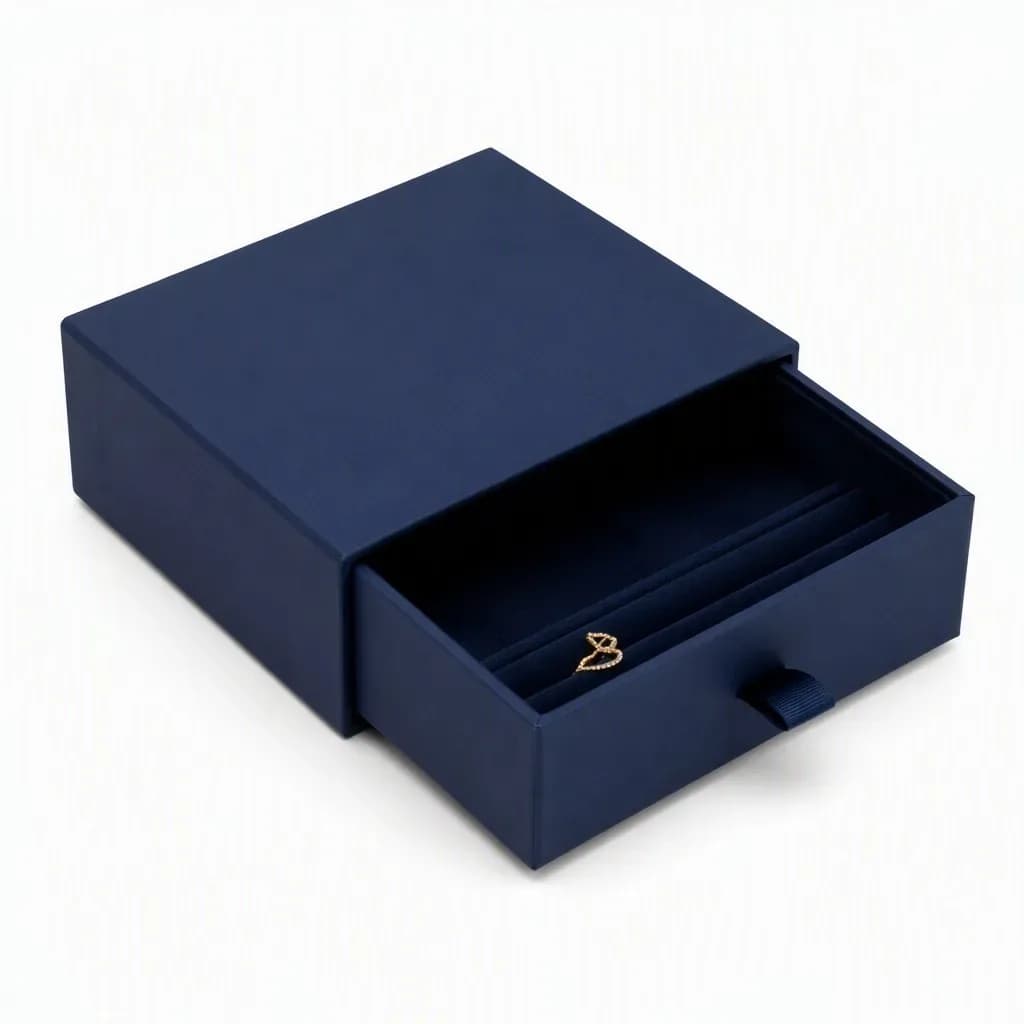 Custom Rigid Paper Jewelry Slide Drawer Boxes Gift Packaging With Logo For Necklaces Rings Earrings Bracelets