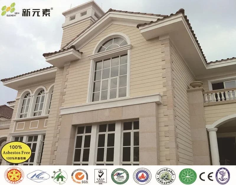 Reinforced Fiber Cement Exterior Wall Panel Cladding Weather Proof Board/exterior Siding Materials