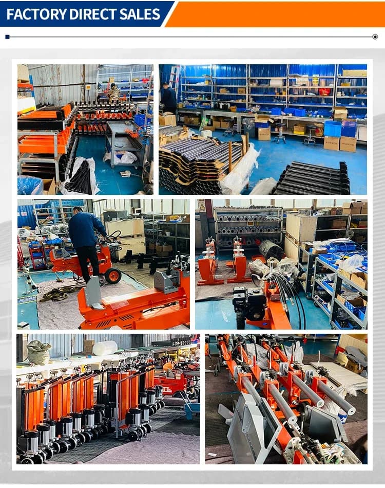 Woer 4-way Hydraulic Kinetic 30t Ton Vertical Wood Processor Best Firewood Splitter With Wedge Forestry Machinery