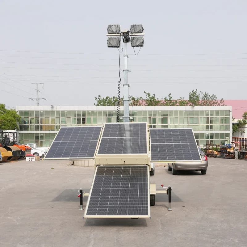 2026 Hot Sale Solar Power Mobile Light Tower 400w Solar Generator Light Towers