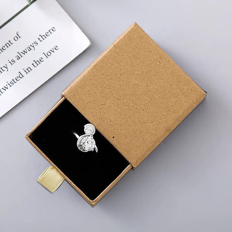 Custom Rigid Paper Jewelry Slide Drawer Boxes Gift Packaging With Logo For Necklaces Rings Earrings Bracelets
