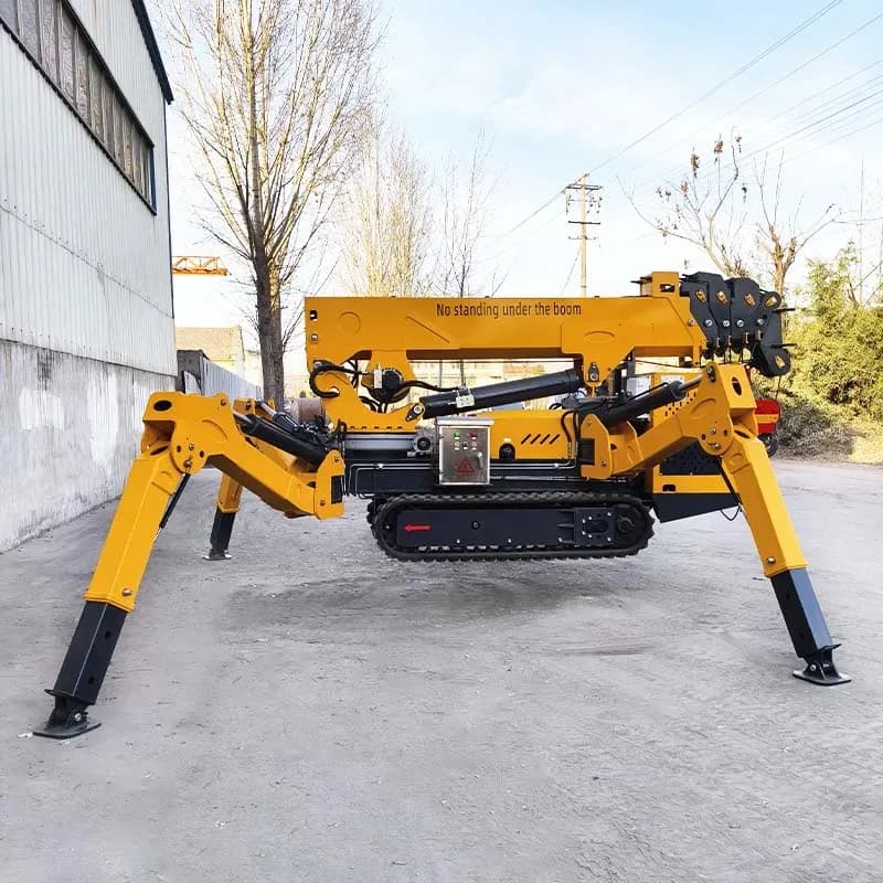 3 Ton 5 Ton Small Spider Cranes Portable Mini Lifting Crawler Crane 360 Degree Rotation Roof Spyder Crane With Ce