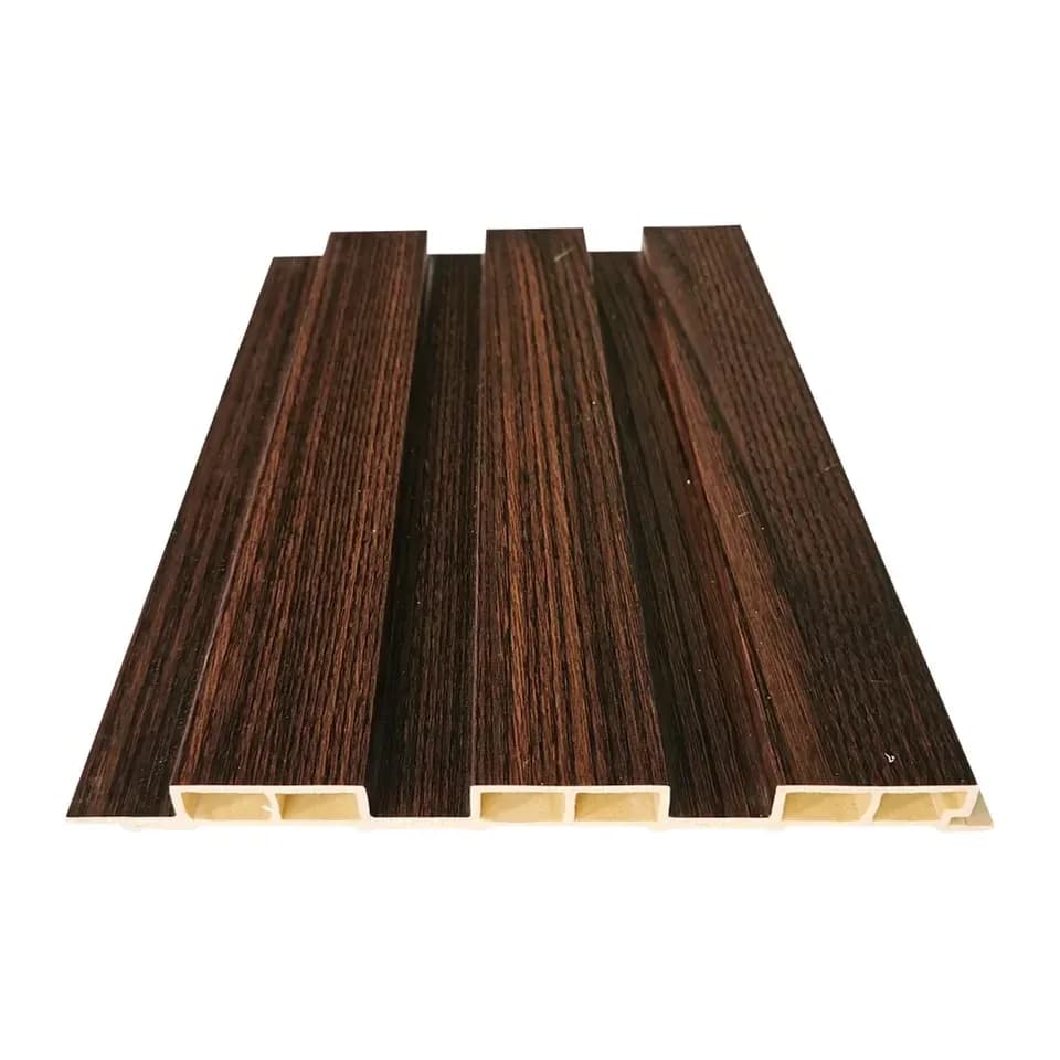 Environmental Friendly Materials Bamboo Fiber Pvc Wallboard Waterproof And Easy To Clean Interior Decoration Fluted Wall Panels