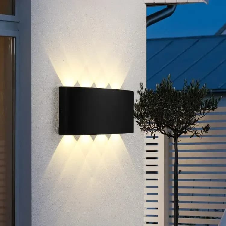 Kaifan Indoor Aluminum Decoration Interior Lighting Up And Down Waterproof Dimmable Cri 80 Led Wall Lamp For Outdoor Garden