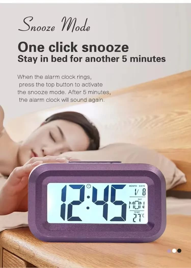 Hot Selling Manufacture With Mini Date Temperature Timer Office Bedroom Study Alarm Clocks Smart Table Night Light Clock