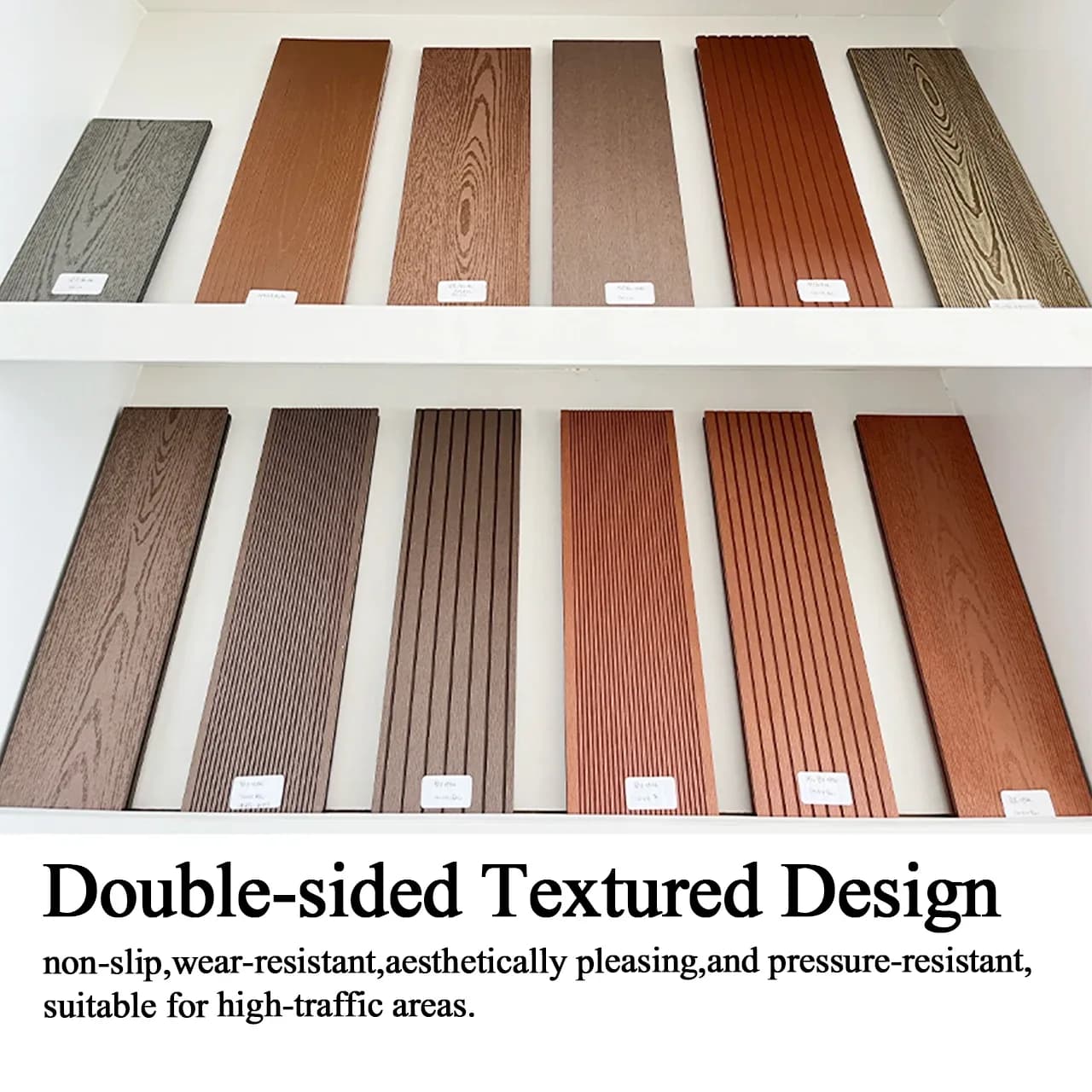 Low Maintenance Composite Decking Wooden Grain Outdoor Wpc Decking For Outdoor Decking Terrace Balcony