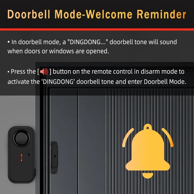Solo Living Wireless Sensor Door And Window Burglar Alarm Light Remote Control Doorbell Emergency Anti-theft Door Alarm