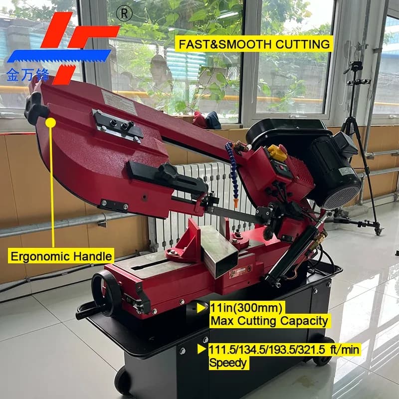 Ce 7" Swiveled Bow Miter Metal Band Saw Steel Tube Profile Angle Cold Saw Manual Semi Automatic Metal Cutting Band Saw Machine