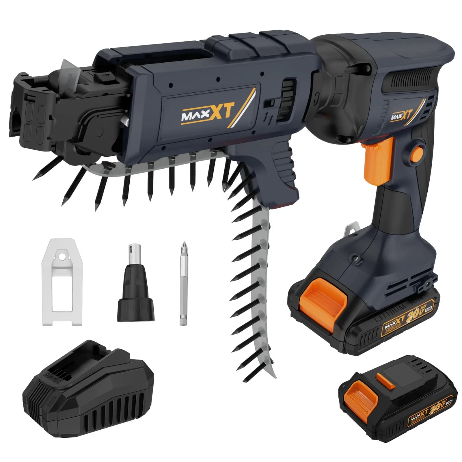 Maxxt 20v Drywall Screw Gun Brushless Screwdriver Cordless Self Feeding Autofeed With Collated Attachment Kit